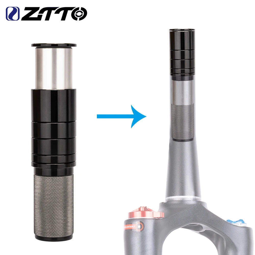 Stem Extender Tube - ZTTO MTB ロードバイクフォーク高さライザーステムエクステンダーハンドルバーライザー延長アダプターフォーク高さ調整可能部分隠しライザー
