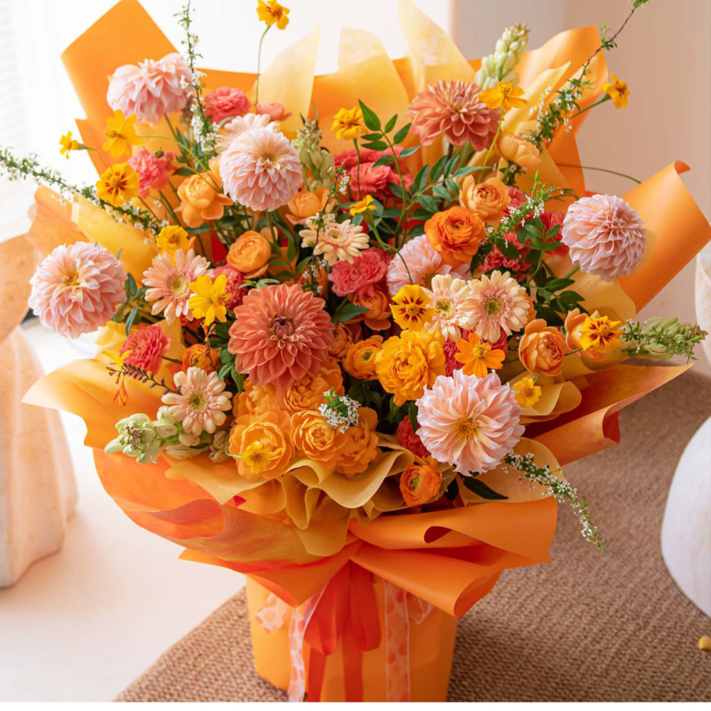 Florist Supply Shop - 高級フラワーパッケージ用紙 防水ブーケラップ素材 ギフト装飾用品 韓国の花屋向け 無地カラー