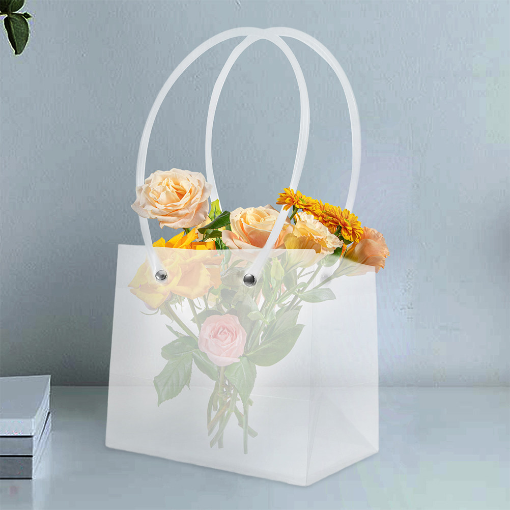 16個入り透明フラワーブーケギフトバッグ、ダブルハンドル付き - Florist Supply Shop のレビューと価格