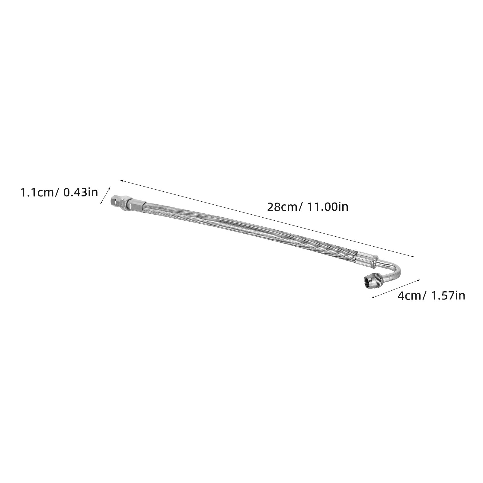 2個入りタイヤ空気圧延長チューブ ステンレス製編組ヘビーデュ - Stem Extender Tube のレビューと価格