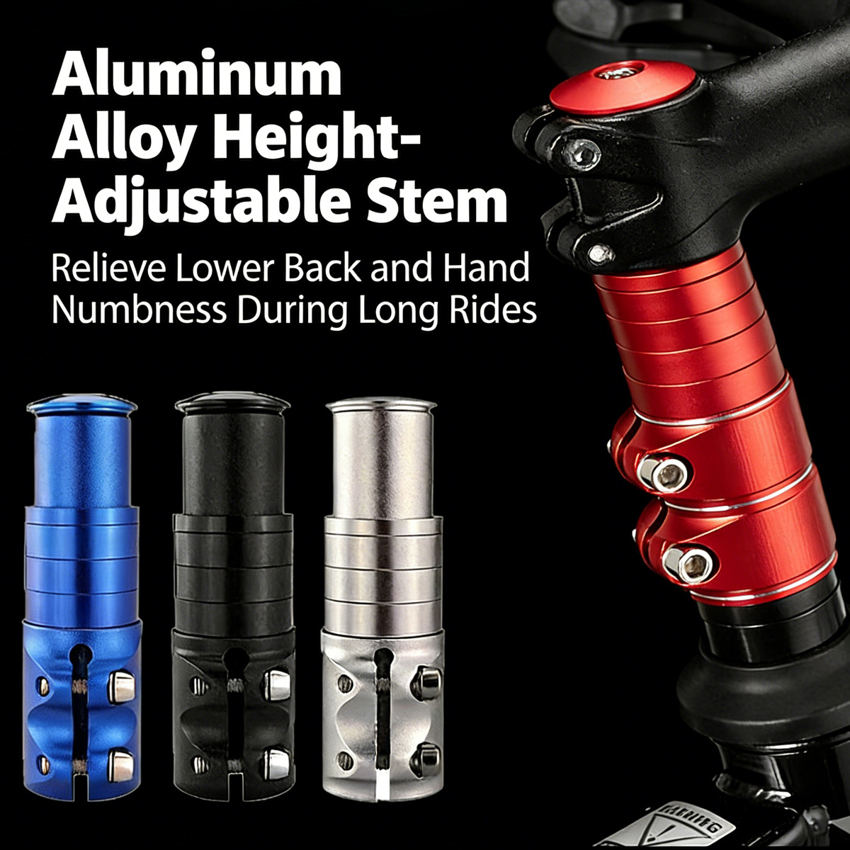 1pc 自転車ステムライザーヘッドチューブエクステンダーマウ - Stem Extender Tube のレビューと価格